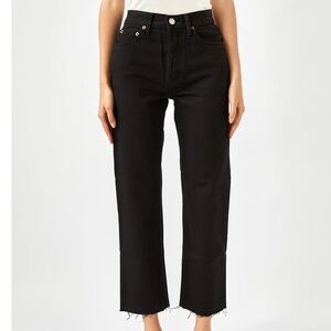 NWT Re/Done High Rise Stove Pipe Jeans in Black